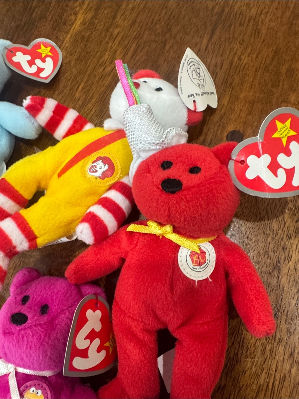 Lot of 12 McDonald’s 25th Anniversary of Happy Meals Teenie Beanie Babies - Picture 2 of 7